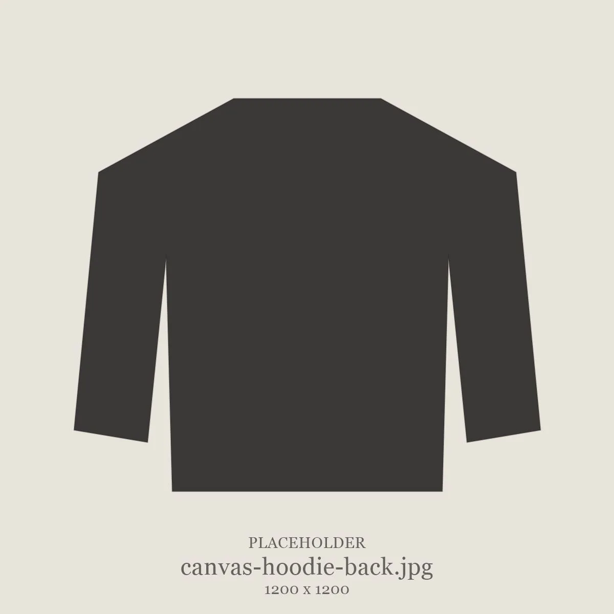 Canvas Hoodie anthracite, vue de dos