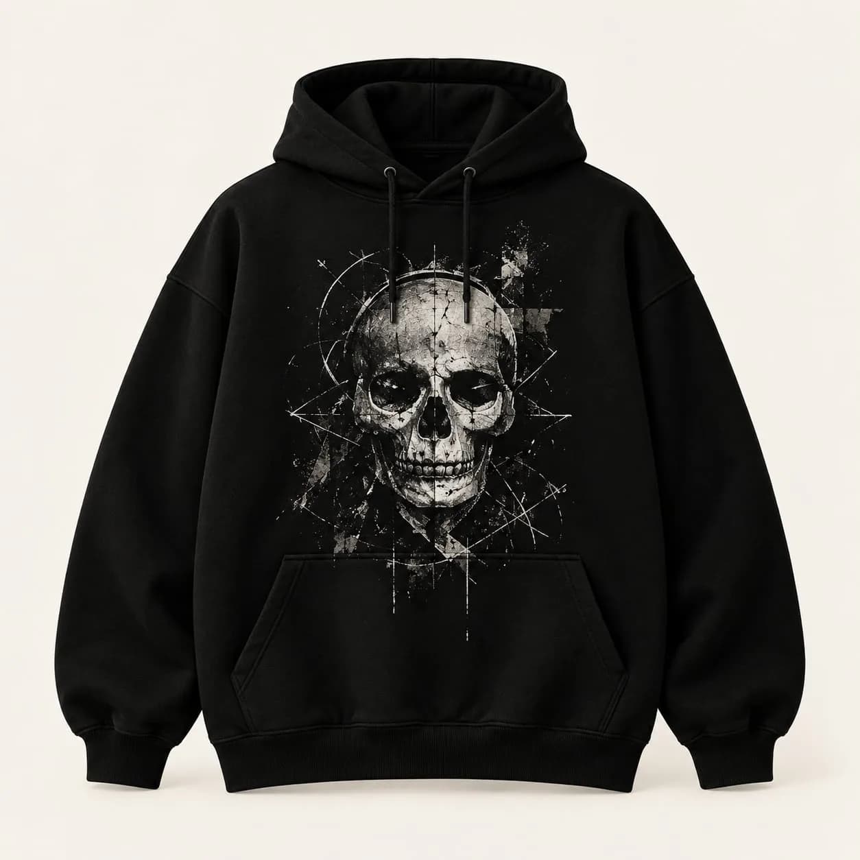 Signature Hoodie noir, vue de face
